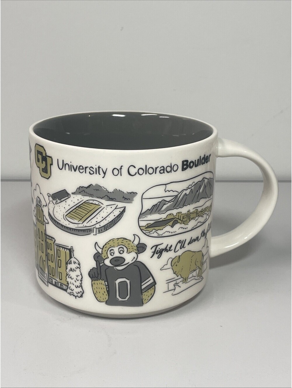 STARBUCKS University of Colorado Boulder Been There Campus Mug 14oz Buffalos Cup